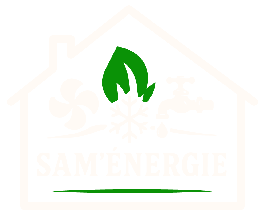 Logo SAM'ÉNERGIE — pompe à chaleur, chauffage, climatisation, ventilation, plomberie & sanitaire à Namur